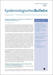 Epidemiologisches Bulletin 45-2015 Cover