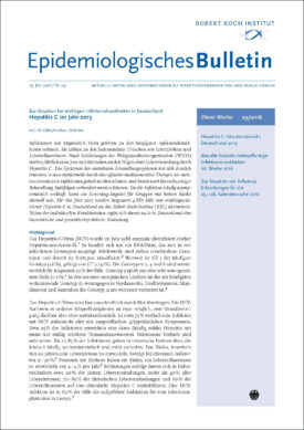 Epidemiologisches Bulletin 29/2016