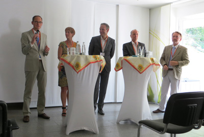 v.l.n.r.: Christof Lawall, Dr. Wibke Voigt, Prof. Dr. Andreas Koch, Dr. Volker Weissinger, Georg Wiegand